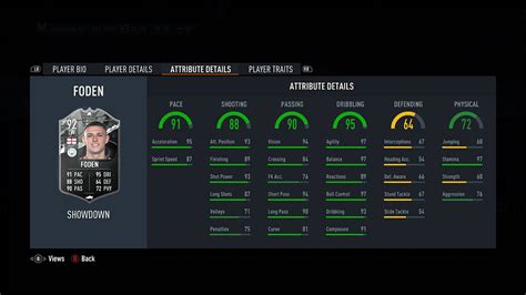 Phil Foden stats and ratings .